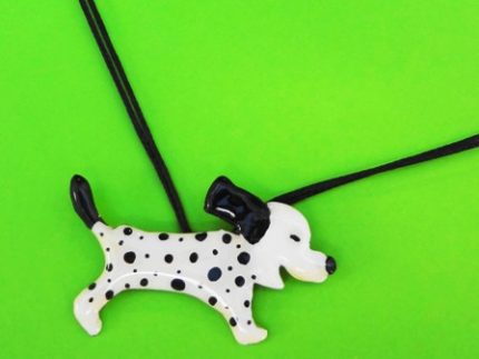 Dalmatian dog necklace