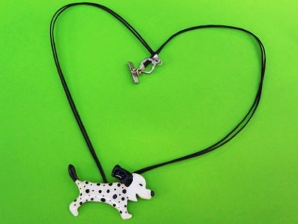Dalmatian dog necklace
