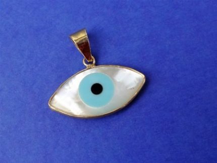 Eye shape gold pendant 2
