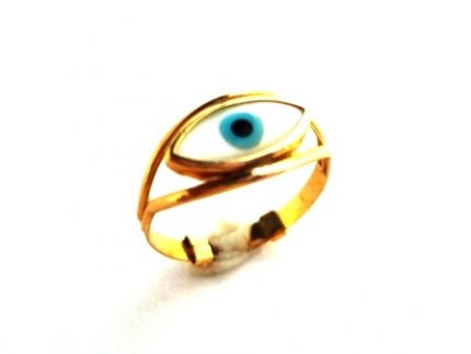 Gold eye ring