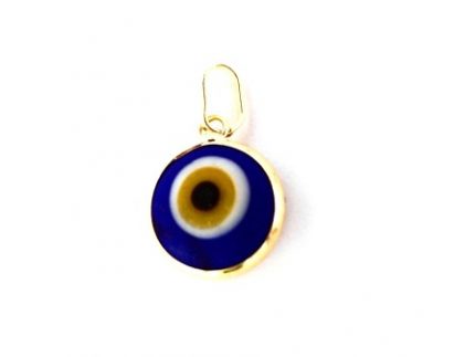 Eye 14 C gold pendant