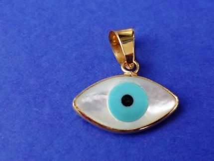 Eye shape gold pendant C