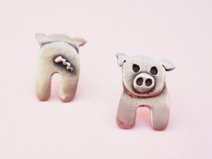 Pig earings